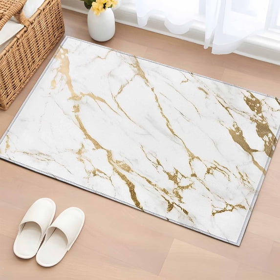 Area Rug Modern Simple Marble Pattern Rectangle Area Rugs Washable Rug ...