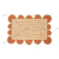 thumbnail image 1 of Area Rug Natural Fiber Jute Hand Braided Rug Orange Scalloped Pattern Rug, 1 of 5