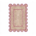 thumbnail image 1 of Area Rug Natural Jute Hand Braided Rug Pink Scalloped Runner, 1 of 8