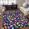 thumbnail image 1 of Area Rug Non-Slip Rug Cute Jellybean Candy Seamless Cartoon Flat Design For Wrapping Paper Indoor Outdoor Living Room Bedroom Home Decor Doormat Yoga Mat Patio Floor Mat 4x5ft, 1 of 6