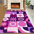 thumbnail image 1 of Area Rug Pink Purple Decorative Rug Geometric Modern Abstract Rectangle Square Living Room Rugs, Good Absorbency for Bedroom Kindergarten Playroom 3x4ft, 1 of 6