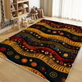 thumbnail image 1 of Area Rug Rectangle Carpet For Living Room, African Traditional Pattern Machine Washable Rug, Stain Resistant Non Slip Red Rug For Bedroom Kitchen, 1 of 7