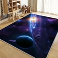 Area Rug Rectangle Carpet For Living Room, Cosmic Stars Machine