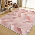 thumbnail image 1 of Area Rug Rectangle Carpet, Geometric Design Herringbone Machine Washable Rug For Living Room, Stain Resistant Non Slip Light Color Decorative Carpet For Bedroom Kitchen, 1 of 6