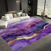 Area Rug Rectangle Carpet, Marble Gold Watercolor Printed Pattern Area Rugs, Fantasy Stripes Washable Rugs, With Nonslip Backing Carpet, For Indoor Bedroom Living Room Home Office