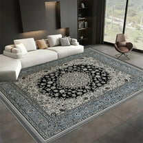 Area Rug Rectangle Carpet, Traditional Style Floral Pattern Printed Pattern Area Rugs, Distressed Design Washable Rugs, With Nonslip Backing Carpet, For Indoor Bedroom Living Room Home Office