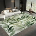 thumbnail image 1 of Area Rug Rectangle Carpet, Watercolor Plant Leaves Printed Pattern Area Rugs, Sage Green Washable Rugs, With Nonslip Backing Carpet, For Indoor Bedroom Living Room Home Office, 1 of 7