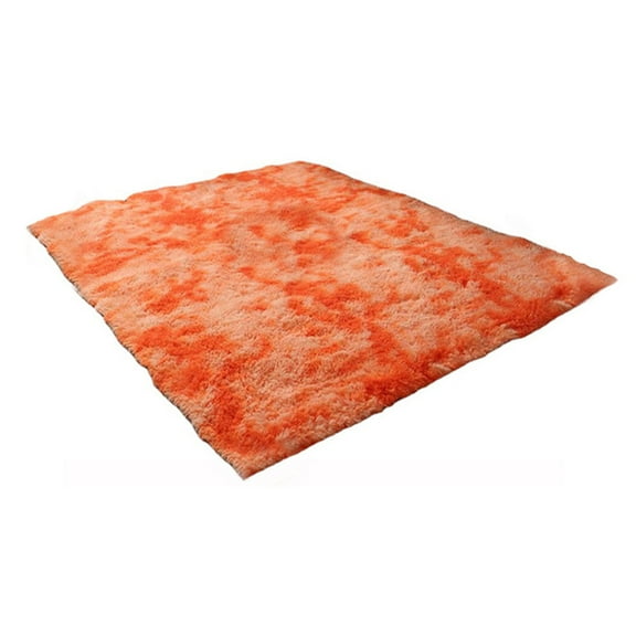 Area Rug Rectangle Orange 2x5.3ft Soft Fluffy Plush Shaggy Furry Carpet Floor Mat for Bedroom Living Room
