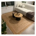 thumbnail image 1 of Area Rug Rectangular Natural Burlap Reversible Rustic Farmhouse Carpet for Living Room Bedroom Kitchen Entryway_7'x10', 1 of 5