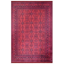 Red Traditional Pattern Area Rugs, 5x7 & 6x9