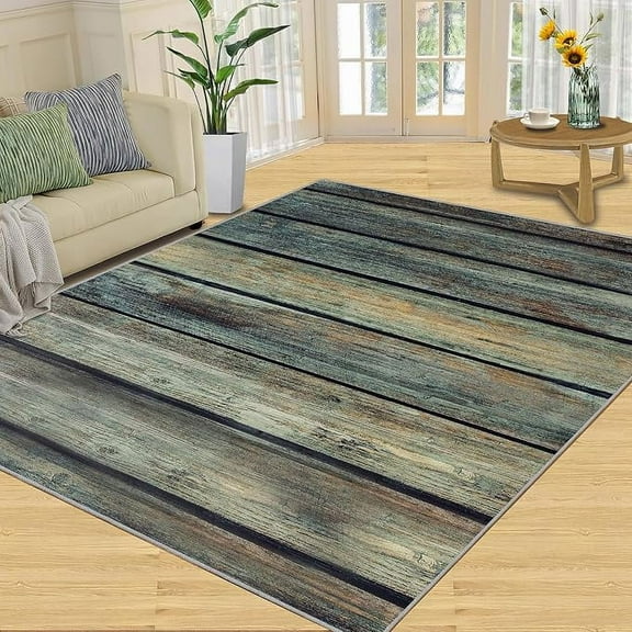 Area Rug Retro Area Rug Farmhouse Rustic Old Barn Wood Washable Rugs Carpet Runners Non Slip For Study Room Dining Room Bedroom Bedside Playroom Yoga Room 5 x 7ft