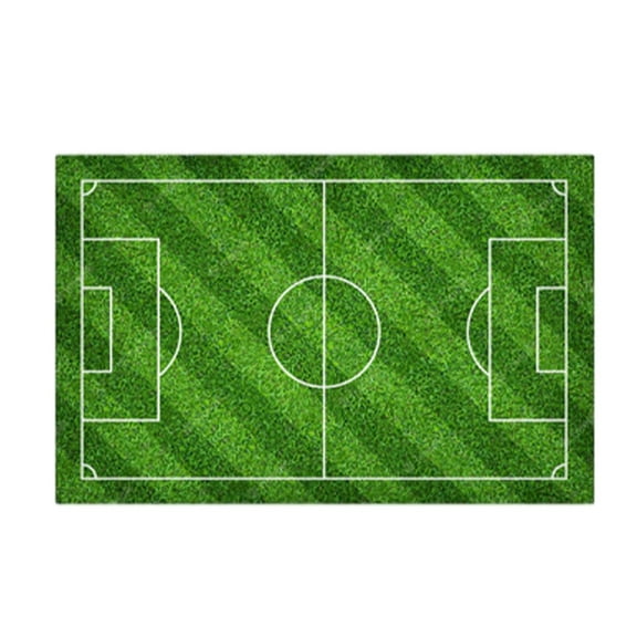 Area Rug Soccer Field Football Stadium Green Grass Painted line Sport Play Non-Slip Soft Carpet Floor Mat Indoor Outdoor Runner Rugs Yoga Mat Home Decor for Living Room Bedroom, 79''x39''