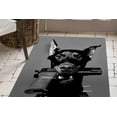 thumbnail image 1 of Area Rug, Soft Rugs, Black Dog And Gun Rug, Gun Rug, Step Rug, Popular Rug, Animal Rug, Modern Rug, Personalized Rugs, Black Rug, 2.6'x9.2' - 80x280 cm, 1 of 8