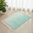thumbnail image 1 of Area Rug with Tassels 2' x 3', Abstract Boho Gradient Line Kitchen Runner Rug for Hallway Bedroom Throw Rugs, Modern Geometric Stipe Soft Door Mat for Bathroom Entrance Living Room, 1 of 9