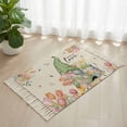 thumbnail image 1 of Area Rug with Tassels 2' x 3', Easter Farmhouse Gnome Kitchen Runner Rug for Hallway Bedroom Throw Rugs, Spring Tulips Flower Linen Texture Soft Door Mat for Bathroom Entrance Living Room, 1 of 9