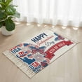 thumbnail image 1 of Area Rug with Tassels 2' x 3', Independence Day Butterfly Kitchen Runner Rug for Hallway Bedroom Throw Rugs, Red Blue 4th of July USA Flag Soft Door Mat for Bathroom Entrance Living Room, 1 of 9
