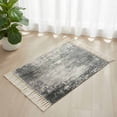 thumbnail image 1 of Area Rug with Tassels 2' x 3', Retro Gray Shabby Texture Kitchen Runner Rug for Hallway Bedroom Throw Rugs, Vintage Farm Abstract Art Soft Door Mat for Bathroom Entrance Living Room, 1 of 9