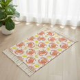 thumbnail image 1 of Area Rug with Tassels 2' x 3', Summer Orange Crab Yellow Lemon Kitchen Runner Rug for Hallway Bedroom Throw Rugs, Abstract Marine Life Soft Door Mat for Bathroom Entrance Living Room, 1 of 9