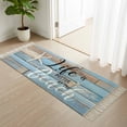 thumbnail image 1 of Area Rug with Tassels 2' x 4', Starfish Summer Beach Better Life Kitchen Runner Rug for Hallway Bedroom Throw Rugs, Farm Vintage Wood Board Soft Door Mat for Bathroom Entrance Living Room, 1 of 9