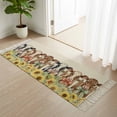 thumbnail image 1 of Area Rug with Tassels 2' x 5', Farmhouse Cow Sunflower Burlap Kitchen Runner Rug for Hallway Bedroom Throw Rugs, Rustic Wooden Fence Soft Door Mat for Bathroom Entrance Living Room, 1 of 9