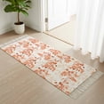 thumbnail image 1 of Area Rug with Tassels 2' x 5', Retro Orange Berry Tree Leaf Kitchen Runner Rug for Hallway Bedroom Throw Rugs, Watercolor Fruit Plant Art Soft Door Mat for Bathroom Entrance Living Room, 1 of 9