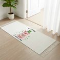 thumbnail image 1 of Area Rug with Tassels 2' x 5', St Patrick Day Leprechaun Pig Hat Lucky Clovers Leaf Kitchen Runner Rug for Hallway Bedroom Throw Rugs, Irish White Soft Door Mat for Bathroom Entrance Living Room, 1 of 9