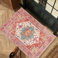 thumbnail image 1 of Area Rug, Yamaziot 2'x3' Washable Rug, Vintage Boho Area Throw Rugs, Non-Slip Faux Wool Distressed Mat Floor Carpet Doormat with Rubber Backing for Bathroom Entryway Bedroom, 1 of 8