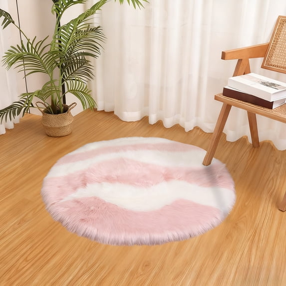 Area Rug for Living Room， Round Contemporary Entry Rug, Comfortable ...