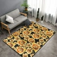 Area Rug for Living Room, Sunflowers 1 Stylish Throw Rug, Indoor Door