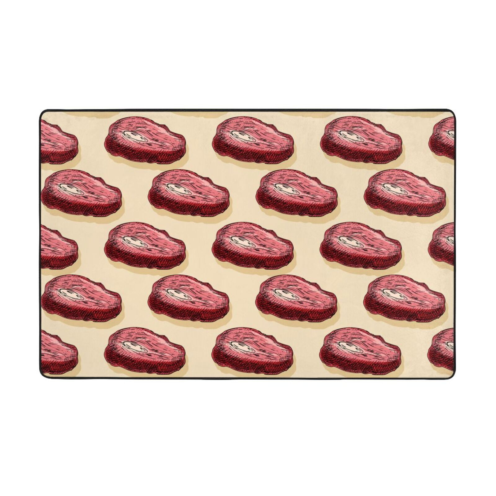 Area Rug steak cartoon print Throw Rug, Indoor Door Mat, Door mat 60*