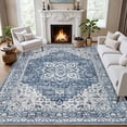 thumbnail image 1 of Area Rugs 10x14 Living Room Rug: Washable Rug Soft Vintage Boho Medallion Carpet Indoor Floor Non-Slip Stain Resistant Large Carpets for Bedroom Dining Room Farmhouse Nursery Home Office Blue, 1 of 18