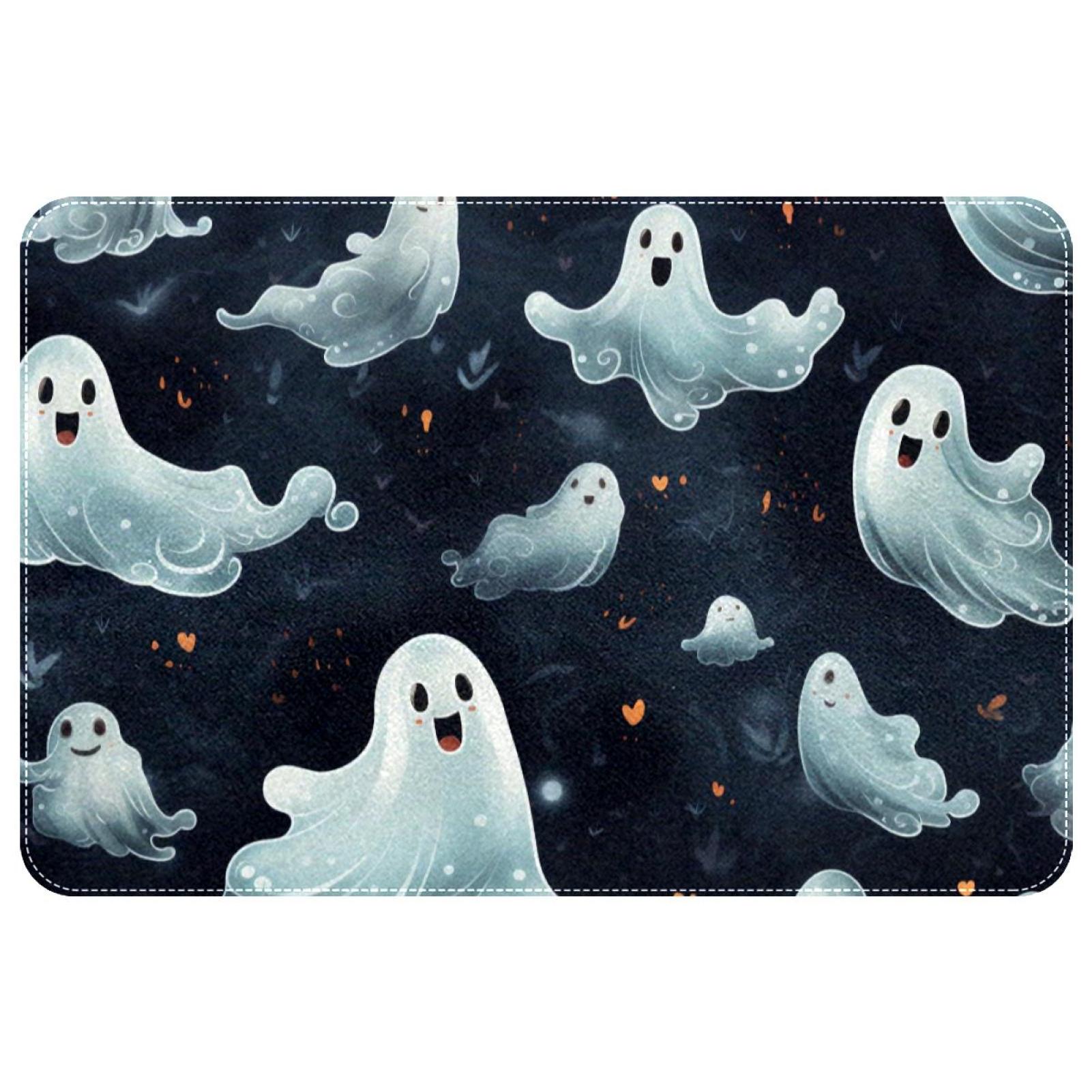 Area Rugs 2'×3' NonSlip Door Mat, Halloween Spooky Boo Print Soft