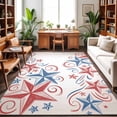 thumbnail image 1 of Area Rugs 2.7'x5', American Star Carpet Runner Indoor Outdoor Rugs Home Decor Aesthetic, Blue Red Patriotic 4th of July Ombre Non Slip Mats Washable Accent Rug for Living Room Bedroom, 1 of 8