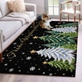 thumbnail image 1 of Area Rugs 2.7'x5', Black Christmas Tree Carpet for Living Room Bedroom Dining Room, Xmas Trees Snowflakes Winter Holiday Throw Kitchen Rugs Non Slip Washable Rectangle Indoor Outdoor Rugs, 1 of 8