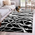 thumbnail image 1 of Area Rugs 2.7'x5', Black White Striped Carpet for Living Room Bedroom Dining Room, Farmhouse Stripes Modern Abstract Art Throw Kitchen Rugs Non Slip Washable Rectangle Indoor Outdoor Rugs, 1 of 8