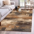 thumbnail image 1 of Area Rugs 2.7'x5', Brown Abstract Carpet for Living Room Bedroom Dining Room, Vintage Geometric Gradient Oil Painting Modern Throw Kitchen Rugs Non Slip Washable Rectangle Indoor Outdoor Rugs, 1 of 8