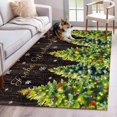 thumbnail image 1 of Area Rugs 2.7'x5', Brown Christmas Tree Carpet for Living Room Bedroom Dining Room, Xmas Trees Snowflake Winter Wood Throw Kitchen Rugs Non Slip Washable Rectangle Indoor Outdoor Rugs, 1 of 8