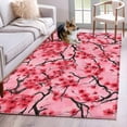 thumbnail image 1 of Area Rugs 2.7'x5', Chinese Flowers Carpet for Living Room Bedroom Dining Room, Spring Pink Peach Blossoms Floral Throw Kitchen Rugs Non Slip Washable Rectangle Indoor Outdoor Rugs, 1 of 8
