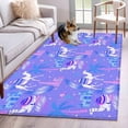 thumbnail image 1 of Area Rugs 2.7'x5', Cute Camels Carpet for Living Room Bedroom Dining Room, Desert Animals Houses Palm Trees Fantasy Purple Throw Kitchen Rugs Non Slip Washable Rectangle Indoor Outdoor Rugs, 1 of 8