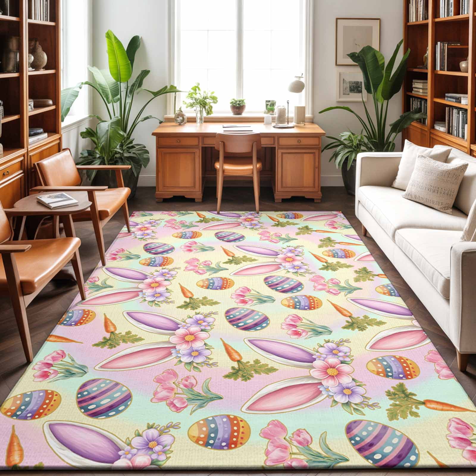 Area Rugs 2.7'x5', Easter Carpet Runner Indoor Outdoor Rugs Home Decor ...