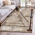 thumbnail image 1 of Area Rugs 2.7'x5', Farmhouse Wood Grain Carpet for Living Room Bedroom Dining Room, Vintage Country Barn Gate Brown Throw Kitchen Rugs Non Slip Washable Rectangle Indoor Outdoor Rugs, 1 of 8