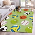 thumbnail image 1 of Area Rugs 2.7'x5', Green Balls Carpet for Living Room Bedroom Dining Room, Baseball Tennis Basketball Football Throw Kitchen Rugs Non Slip Washable Rectangle Indoor Outdoor Rugs, 1 of 8