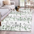 thumbnail image 1 of Area Rugs 2.7'x5', Green Grey Botanical Carpet for Living Room Bedroom Dining Room, Spring Floral Summer Farmhouse Throw Kitchen Rugs Non Slip Washable Rectangle Indoor Outdoor Rugs, 1 of 8