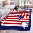 thumbnail image 1 of Area Rugs 2.7'x5', Independence Day Carpet for Living Room Bedroom Dining Room, American Flag Patriotic Star Red Striped Throw Kitchen Rugs Non Slip Washable Rectangle Indoor Outdoor Rugs, 1 of 8