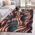 thumbnail image 1 of Area Rugs 2.7'x5', Independence Day Carpet for Living Room Bedroom Dining Room, Red Blue USA Flag Retro Patriotic Stars Stripes Throw Kitchen Rugs Non Slip Washable Rectangle Indoor Outdoor Rugs, 1 of 8