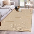 thumbnail image 1 of Area Rugs 2.7'x5', Khaki Boho Carpet for Living Room Bedroom Dining Room, Middle Century Modern Abstract Art Throw Kitchen Rugs Non Slip Washable Rectangle Indoor Outdoor Rugs, 1 of 8