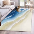 thumbnail image 1 of Area Rugs 2.7'x5', Navy Blue Ombre Ocean Carpet for Living Room Bedroom Dining Room, Watercolor Coastal Beach Waves Throw Kitchen Rugs Non Slip Washable Rectangle Indoor Outdoor Rugs, 1 of 8