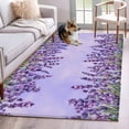 thumbnail image 1 of Area Rugs 2.7'x5', Purple Lavender Carpet for Living Room Bedroom Dining Room, Spring Watercolor Wild Flowers Plant Throw Kitchen Rugs Non Slip Washable Rectangle Indoor Outdoor Rugs, 1 of 8