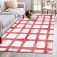 thumbnail image 1 of Area Rugs 2.7'x5', Red Buffalo Plaid Carpet for Living Room Bedroom Dining Room, Farmhouse Check Stripes Retro Geometric Throw Kitchen Rugs Non Slip Washable Rectangle Indoor Outdoor Rugs, 1 of 8