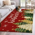 thumbnail image 1 of Area Rugs 2.7'x5', Red Christmas Carpet for Living Room Bedroom Dining Room, Xmas Tree Snowflake Winter Farmhouse Throw Kitchen Rugs Non Slip Washable Rectangle Indoor Outdoor Rugs, 1 of 8